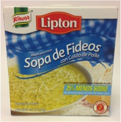 Sopas de Fideos Less salt